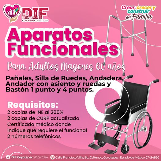 1691709988 118 APARATOS FUNCIONALES A todos nuestros AdultosMayores que requieran un