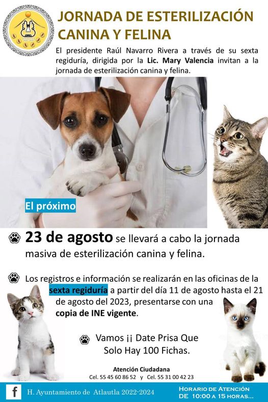 1691764987 429 SUMATE A LA JORNADA DE ESTERILIZACION CANINA Y FELINA