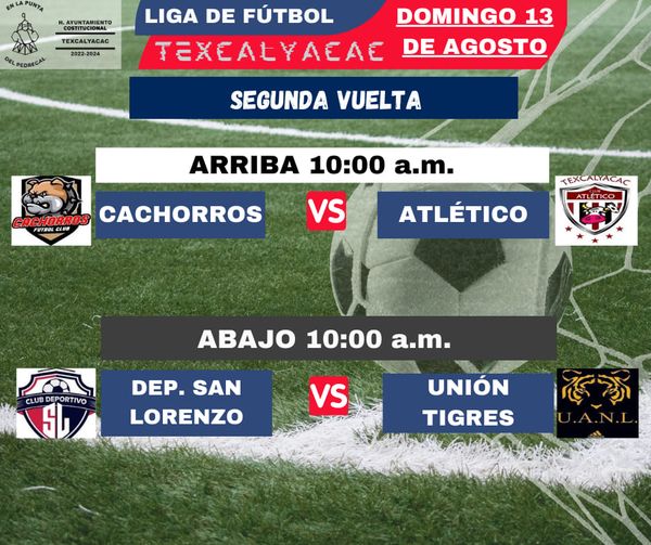 1691777562 829 PARTIDOS DE FUTBOL El Gobierno Municipal de Texcalyacac a traves