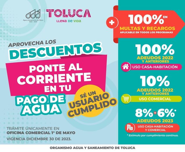 1691938095 734 BONIFICACION2023 Aprovecha los descuentos en tu pago de agua 2023