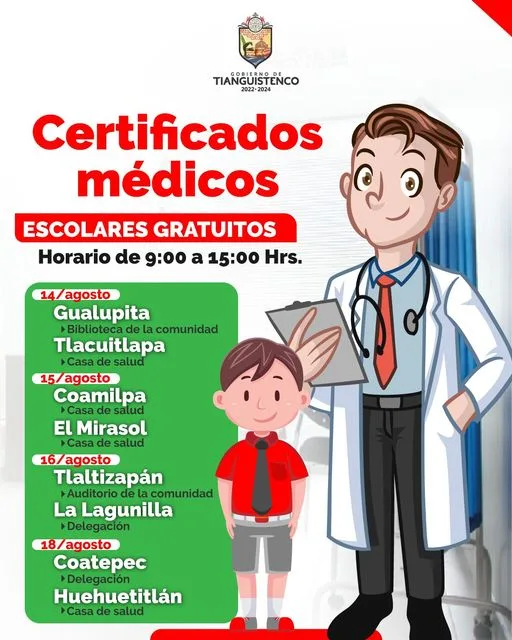 1692043716 El Gobierno de Tianguistenco realizara la expedicion de certificados medicos jpg