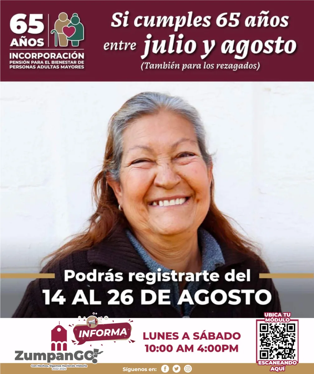 1692049808 AVISO URGENTE PARA ADULTOS MAYORES DE ZUMPANGO Si celebraste tu