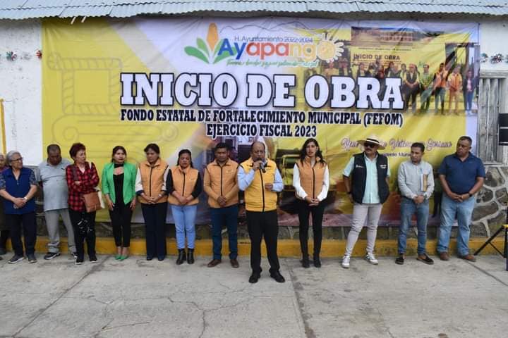 1692103223 InicioDeObra El Gobierno Municipal de Ayapango administracion 2022 2024 que pr