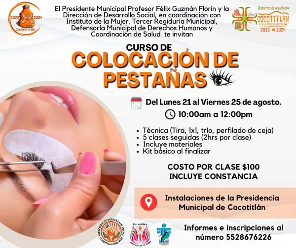 1692113444 Curso de Colocacion de Pestanas Del lunes 21 al viernes jpg