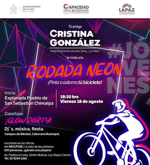 1692198837 JUVENTUD Este viernes los esperamos en la Rodada Neon jpg