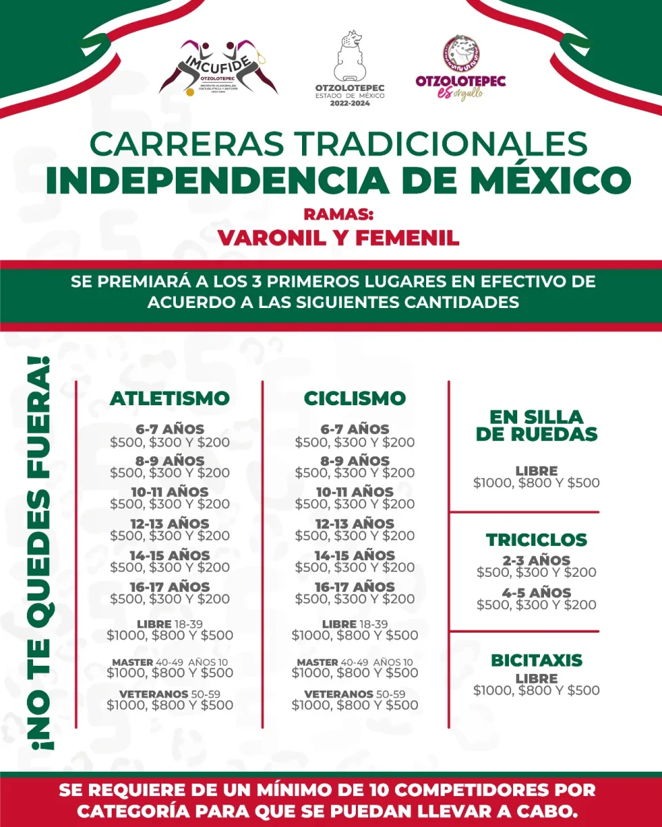 1692205651 38 ¡Ya vienen las Carreras Tradicionales Dia de la Independencia Inscribete