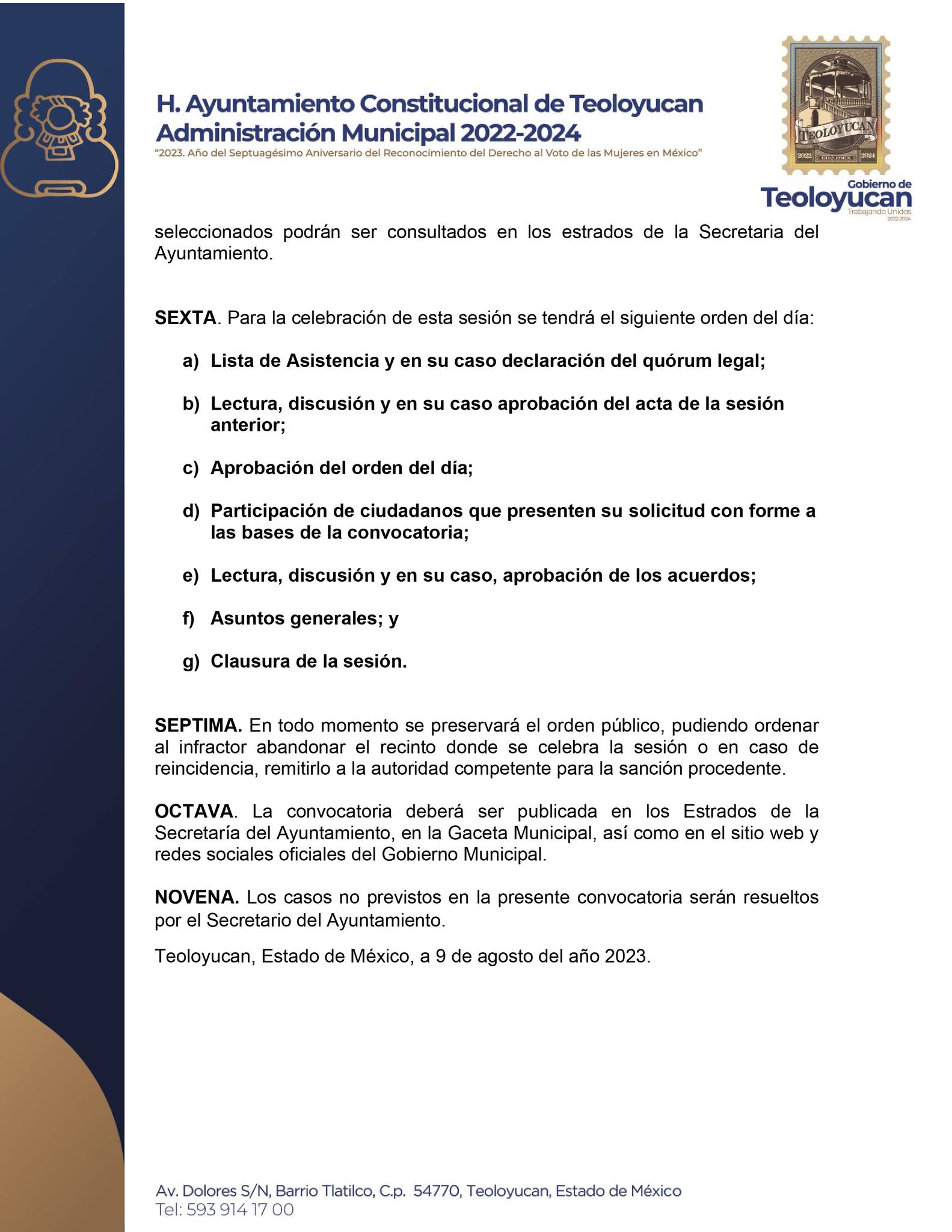 1692215018 164 Convocatoria para participar en la Cuarta Sesion de Cabildo Abierto