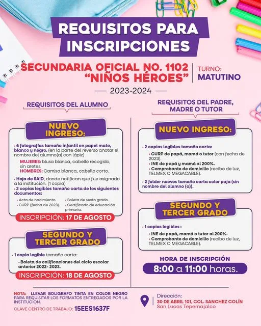 1692280274 Enterate Compartimos los requisitos de inscripcion para la Secundaria jpg