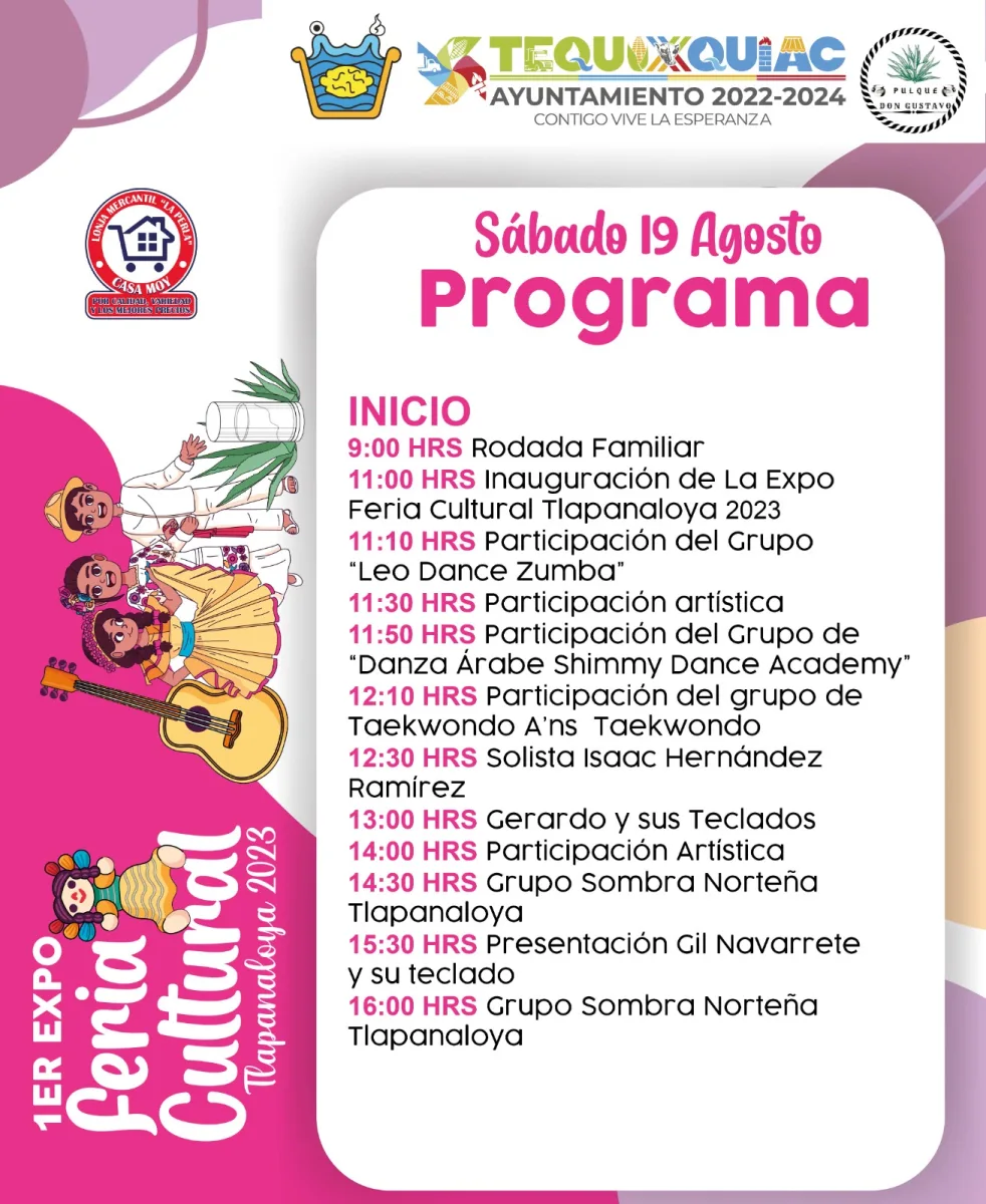 1692282973 862 Te presentamos el programa de la Primer Expo Feria Tlapanaloya