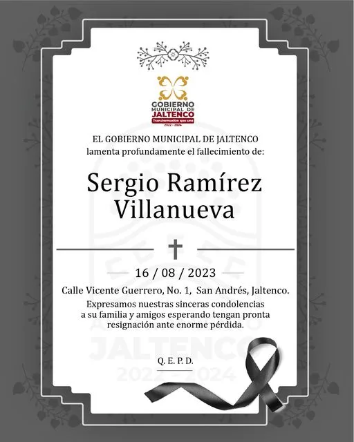 1692288533 Sergio Ramirez Villanueva QEPD 16082023 jpg