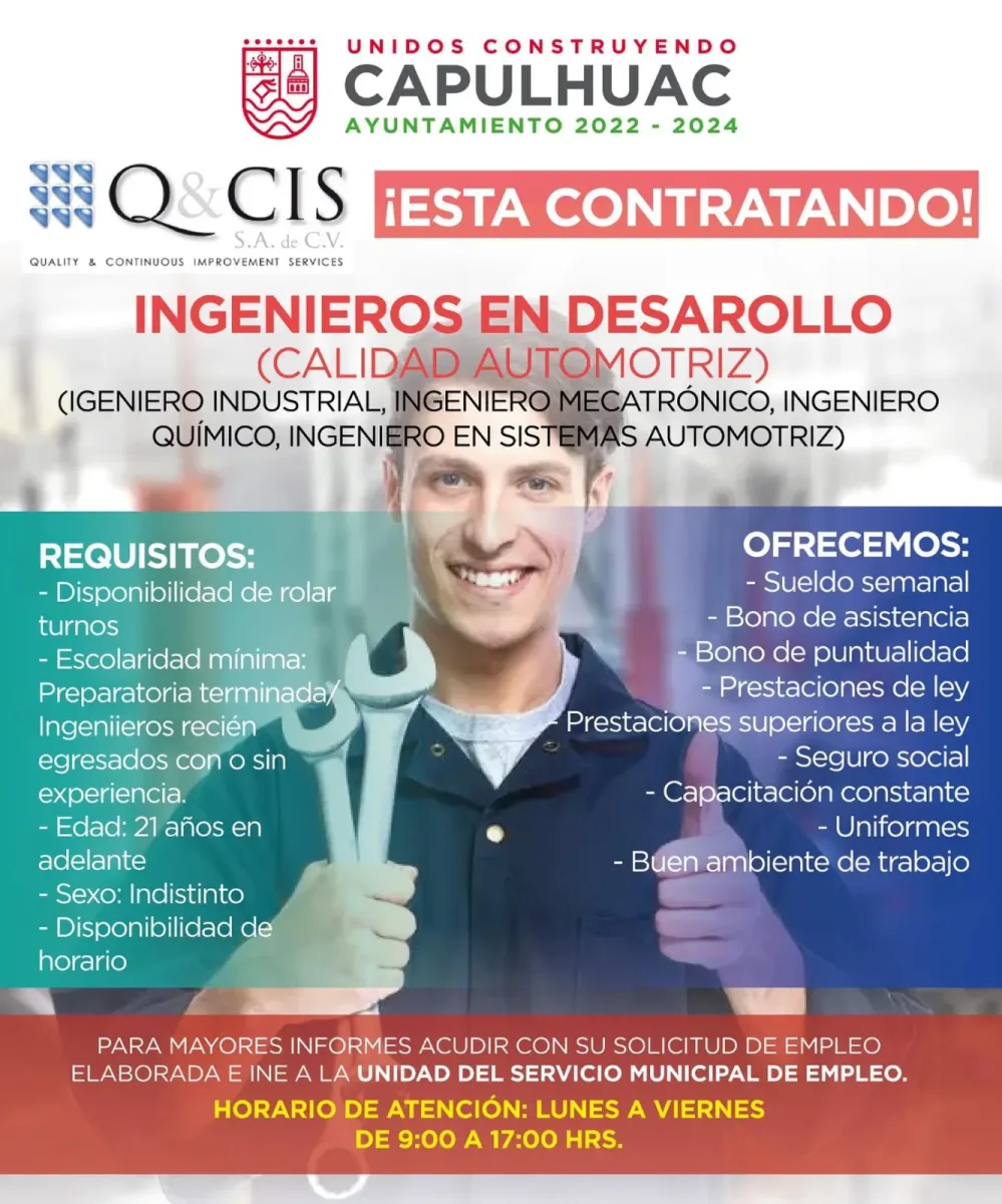 1692640679 Atencion El Ayuntamiento de Capulhuac te presenta las siguientes vacantes scaled