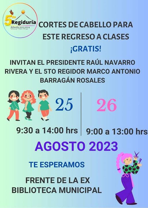 1692814103 667 ANUNCIAN JORNADA GRATUITA DE CORTE DE CABELLO PARA EL REGRESO