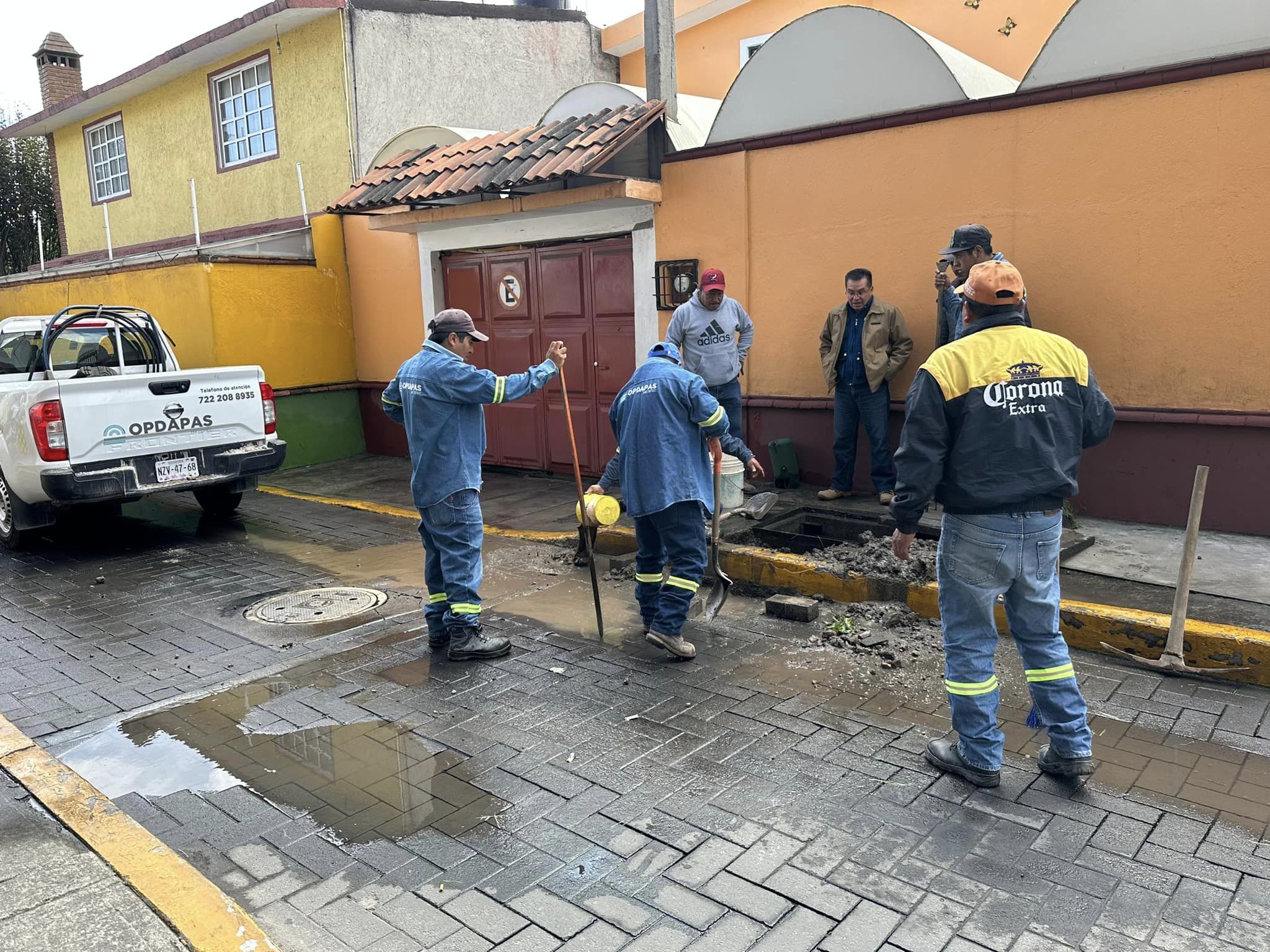 1692887981 281 Toma precaucion calle cerrada Opdapas de Metepec trabaja en la