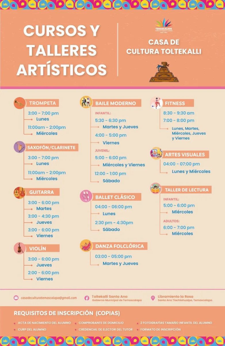 1692920508 Cursos y Talleres Artisticos en Casa de Cultura Toltekalli Y