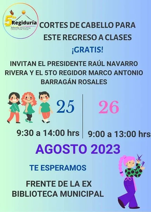 1692965461 ANUNCIAN JORNADA GRATUITA DE CORTE DE CABELLO PARA EL REGRESO jpg