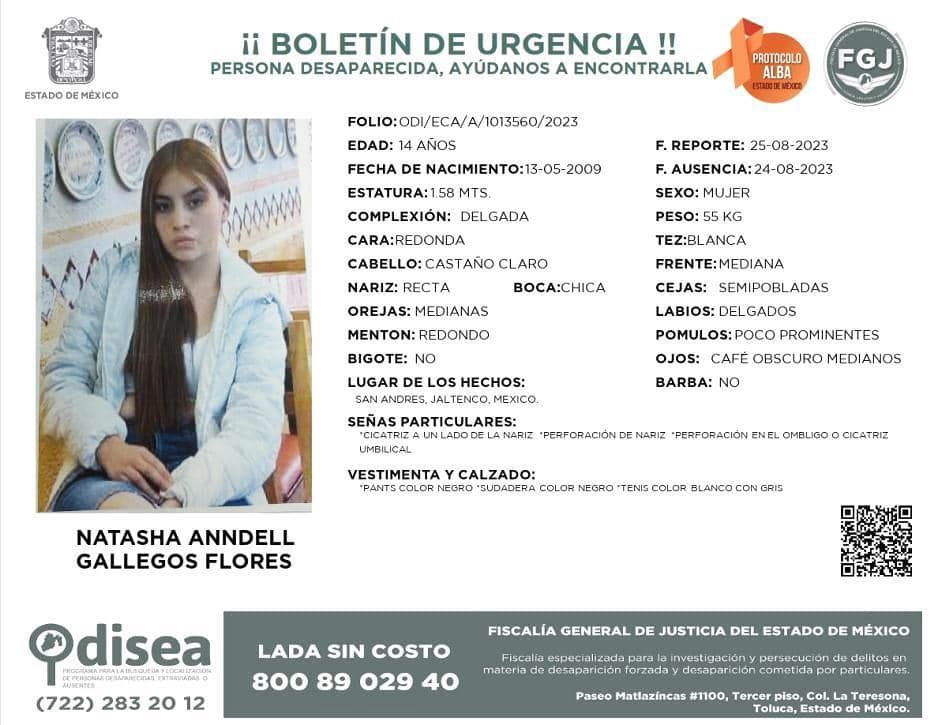 1693054456 511 BOLETIN DE URGENCIA PERSONA DESAPARECIDA