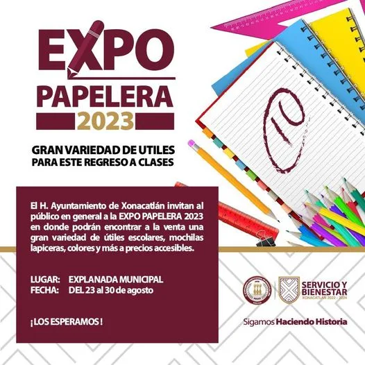 1693056562 El Ayuntamiento de Xonacatlan te invita a la Expo Papelera jpg