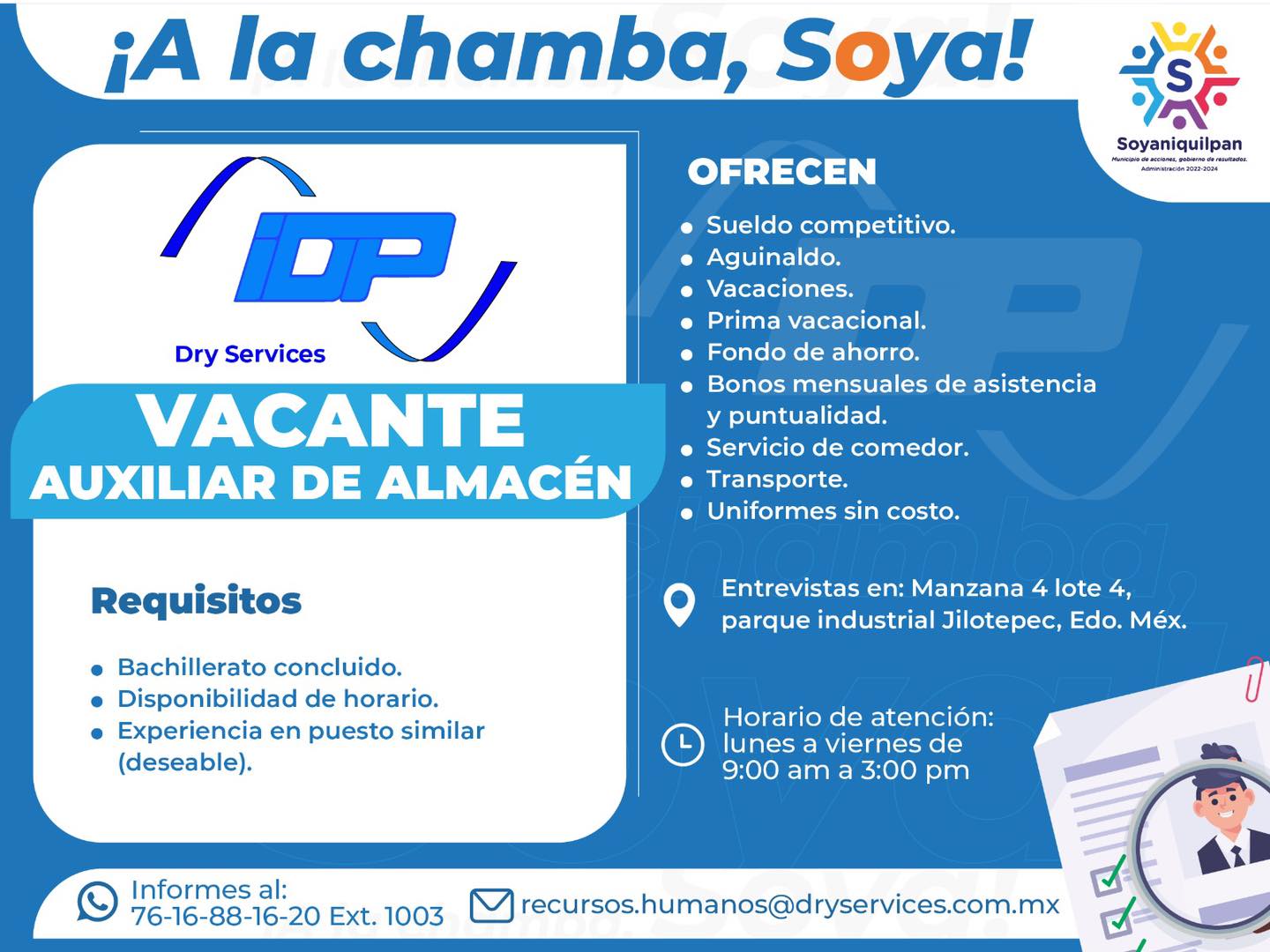 1693318130 561 ¡A LA CHAMBA SOYA ¿Te encuentras buscando chamba Te compartimos