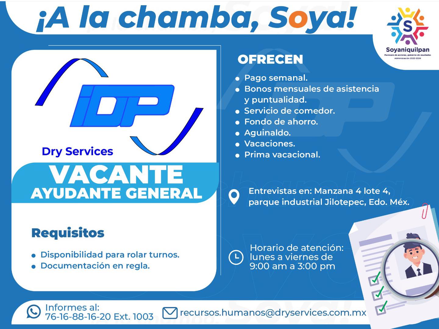 1693318133 540 ¡A LA CHAMBA SOYA ¿Te encuentras buscando chamba Te compartimos