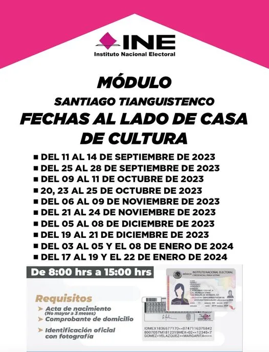 1693426046 Te compartimos el calendario del modulo del INE se encuentra jpg