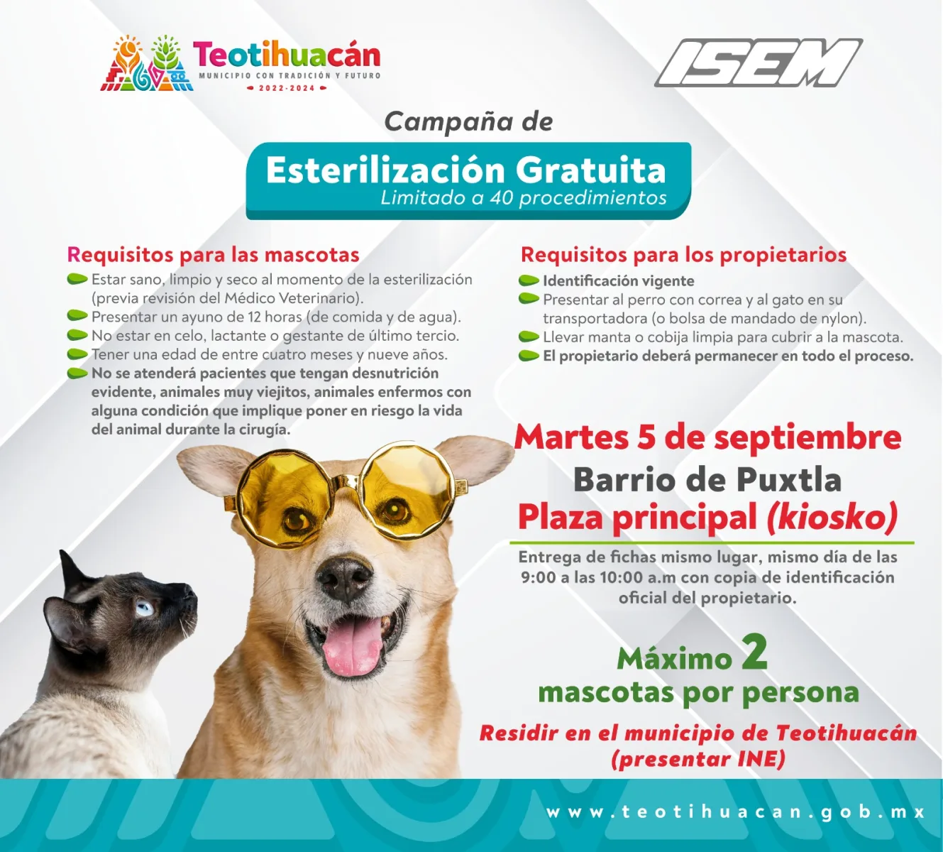 1693508519 Fechas de las proximas Campanas de Esterilizacion Gratuita