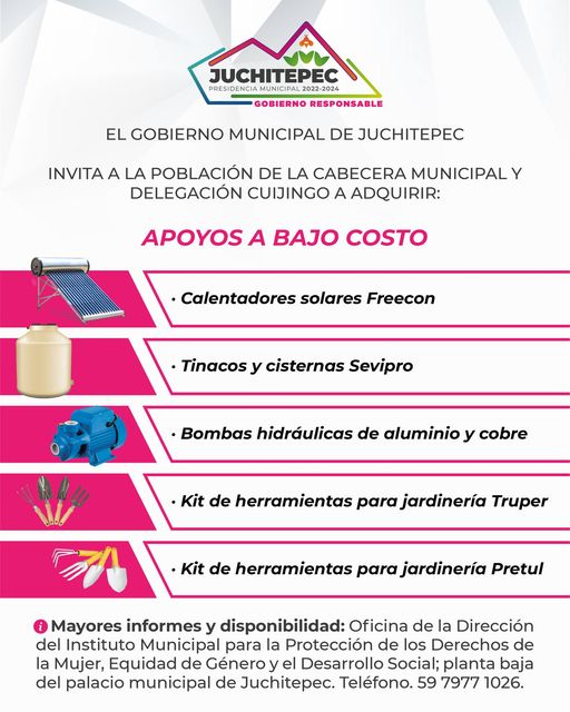 ApoyosABajoCosto El Gobierno Municipal de Juchitepec invita a adquirir