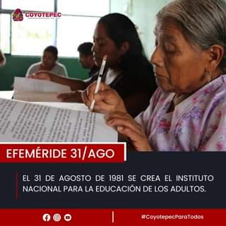 Efemerides II 𝐄𝐃𝐔𝐂𝐀𝐂𝐈𝐎́𝐍 𝐃𝐄 𝐋𝐎𝐒 𝐀𝐃𝐔𝐋𝐓𝐎𝐒 La educacion para adultos