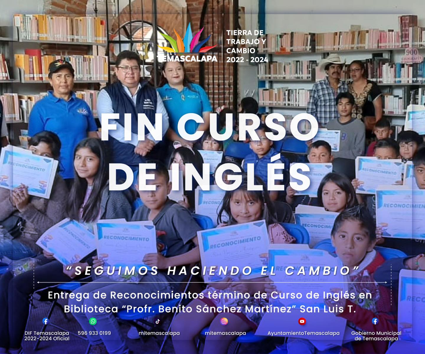 El grupo que forma parte de los cursos de ingles