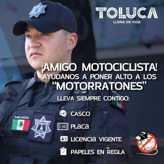 Estamos terminando con los motorratones… si ves uno LLAMA AL