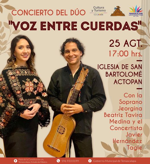 Este 25 de agosto disfruta del Concierto del duo Voz