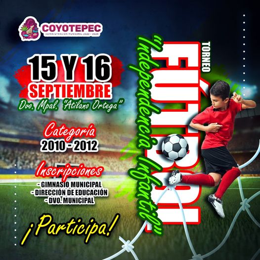 Inscribe a tu equipo se el campeon Coyotepense