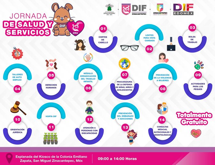 Jornada de Salud y Servicios del DIF Zinacantepec el