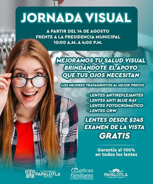 LaSaludEsParaTodos ¡Hoy arranca en Papalotla la Jornada Visual durante