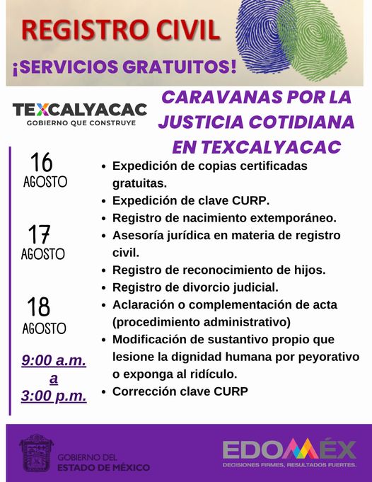 REGISTRO CIVIL ¡¡Caravanas por la Justicia Cotidiana de regreso en