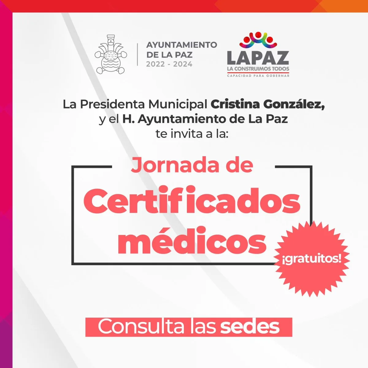 SALUD Jornada de Certificados Medicos ¡gratuitos Consulta la sede