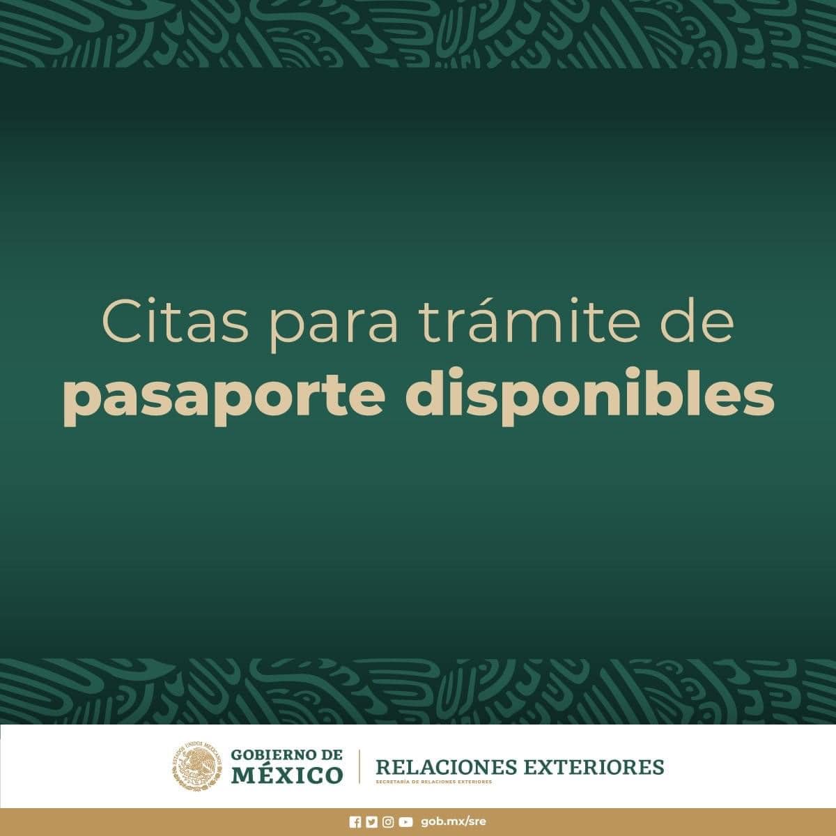 SRE ¡Informacion importante si necesitas tramitar tu PasaporteElectronico