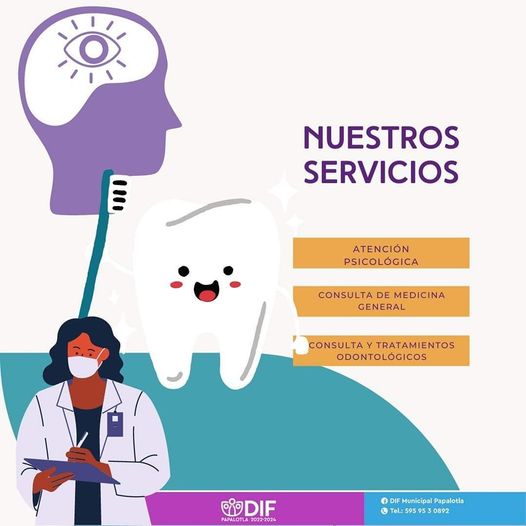 Servicios ¡En DIF Municipal Papalotla brindan servicios de calidad