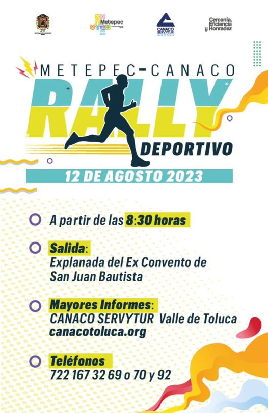 Ven a Metepequear este sabado al Rally Metepec Canaco