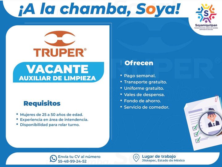 ¡A LA CHAMBA SOYA ¿Te encuentras en busqueda de chamba