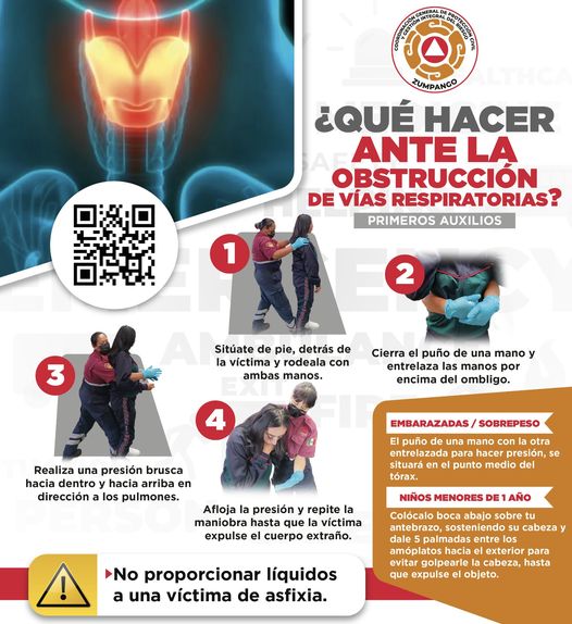 ¡ATENCION ¿Sabes que hacer ante una obstruccion de vias respiratorias