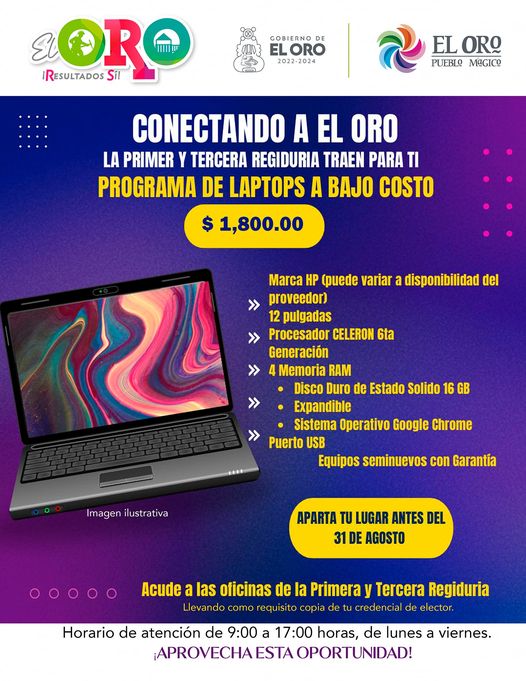 ¡Adquiere una laptop y hazlo a un super precio El