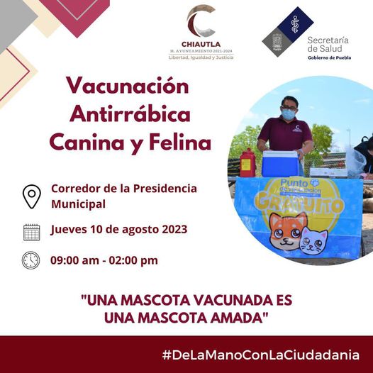 ¡Atencion Manana no se pierdan la jornada de vacunacion canina