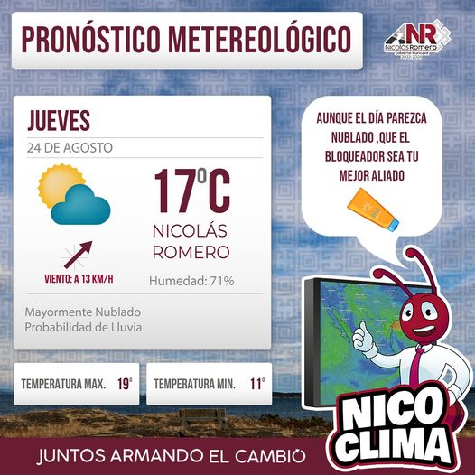 ¡Descubre como esta el clima hoy ¡No olvides prevenirte con