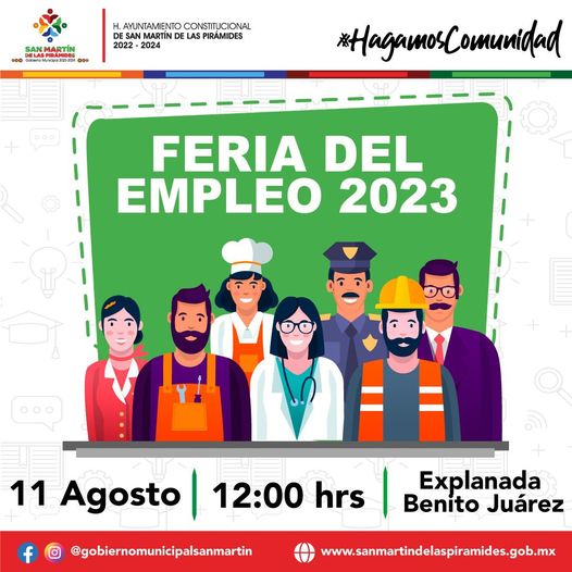 ¡Feria del Empleo 2023 11 de agosto 1200 hrs