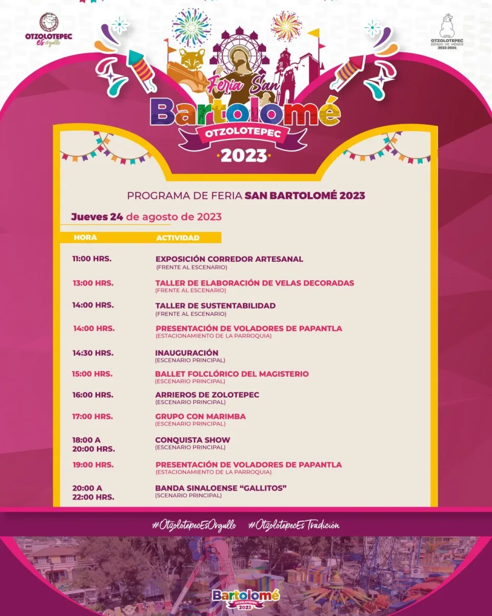 ¡La espera ha terminado! No te pierdas la Feria de San Bartolomé 2023. Disfruta