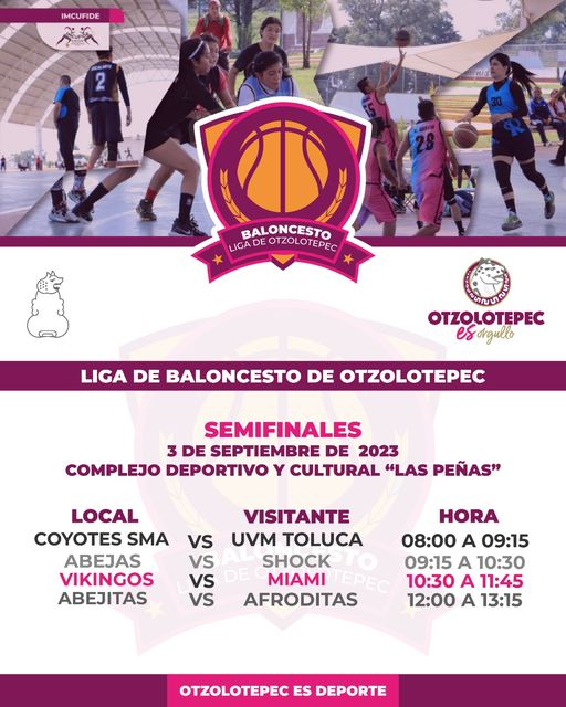 ¡Llegan las semifinales de la Liga Municipal de Baloncesto Acude