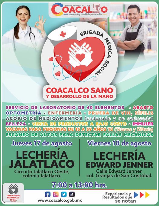 ¡Manana nos vemos en la Brigada Medica Social Te esperamos