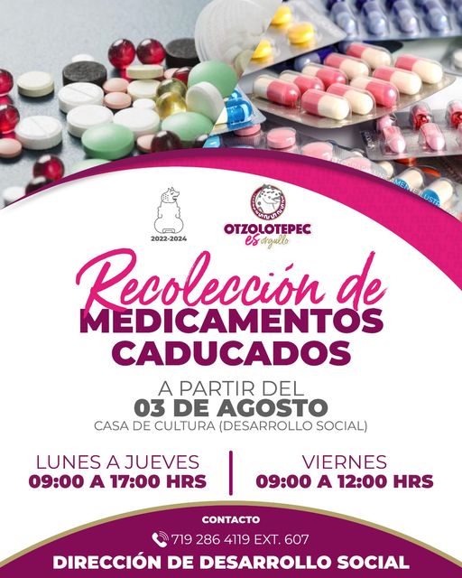 ¡No te pierdas la recoleccion de medicamentos caducos