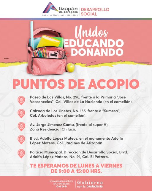 ¡Participa en nuestro programa unidos EducandoyDonando Acude a nuestros