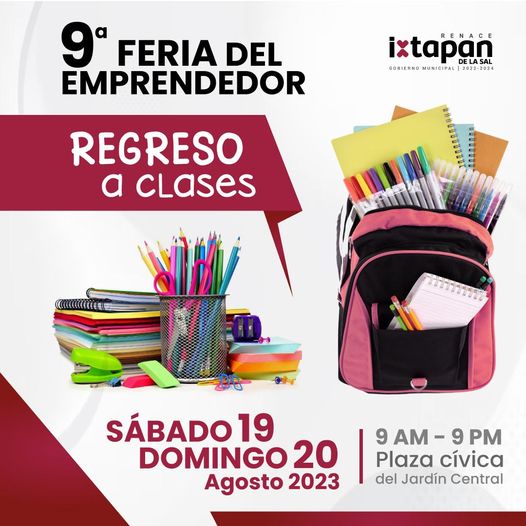 ¡Preparate para la 9na Feria del Emprendedor en Ixtapan de